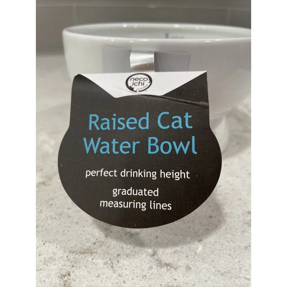 NECO ICHI Necoichi 5x3” Raised Cat Food Water Bowl JELLY BEANS Anti-skid NEW